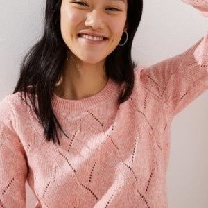 LOFT Abstract Pointelle Sweater